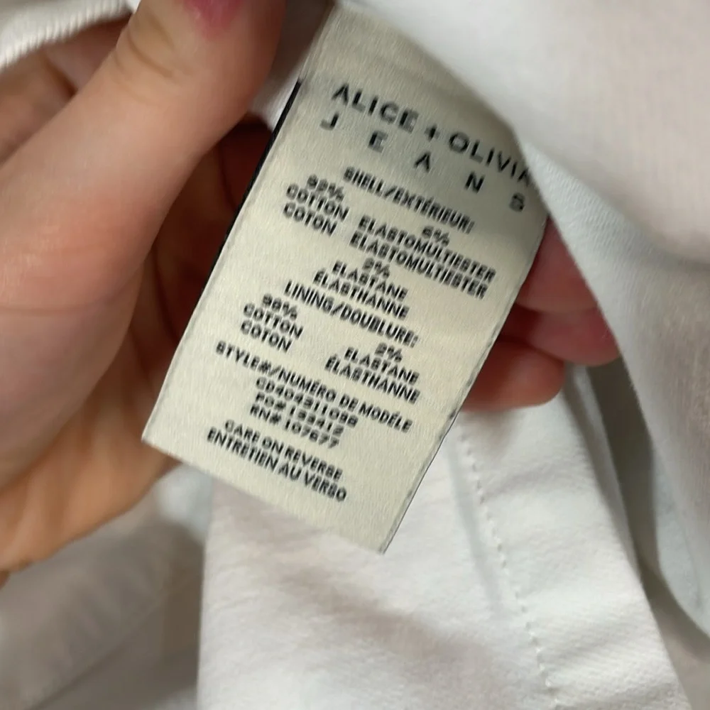 Alice + Olivia White Button-Detail Mini Skirt - Picture 6 of 8